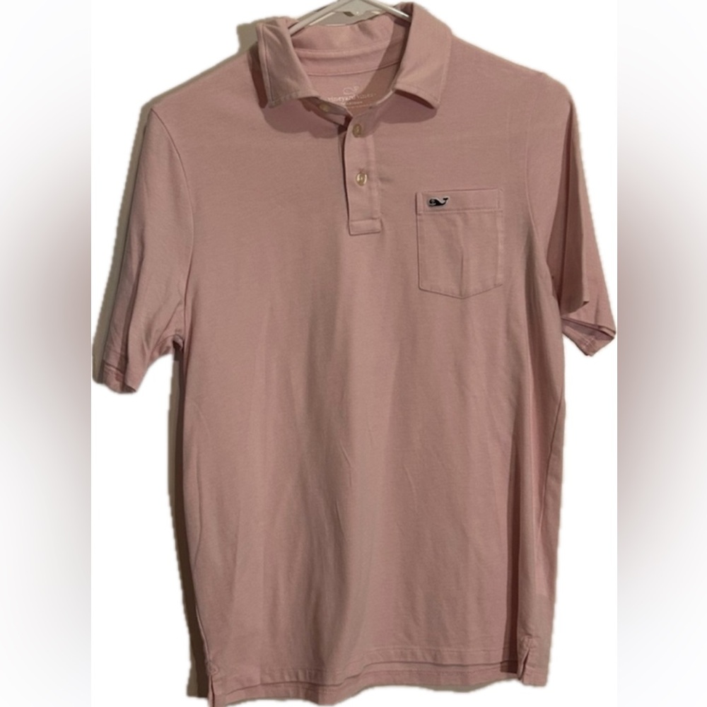 Vineyard Vines Edgartown Pale Pink short-sleeve polo youth size large